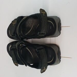 Obeo Men's Sandles Size 8 Black Biosystem Leather Upper Padded Casual Walking